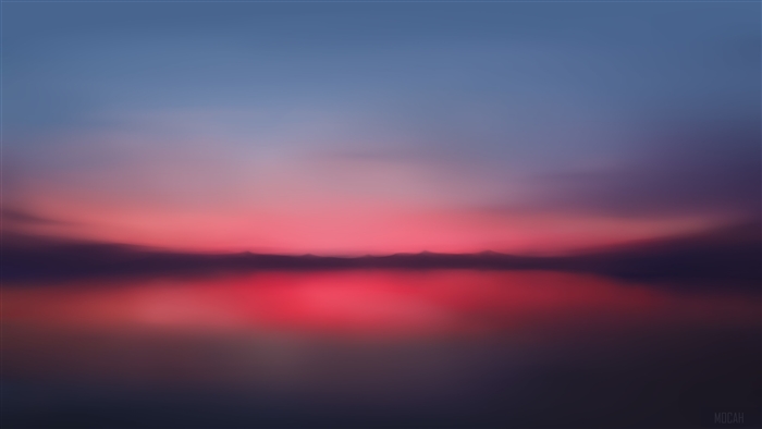 Red Sunset Blur Minimalist