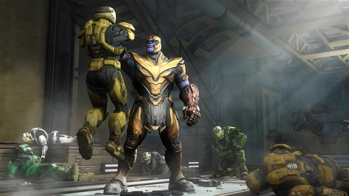 Thanos from Marvel vs. Halo Spartans 4K