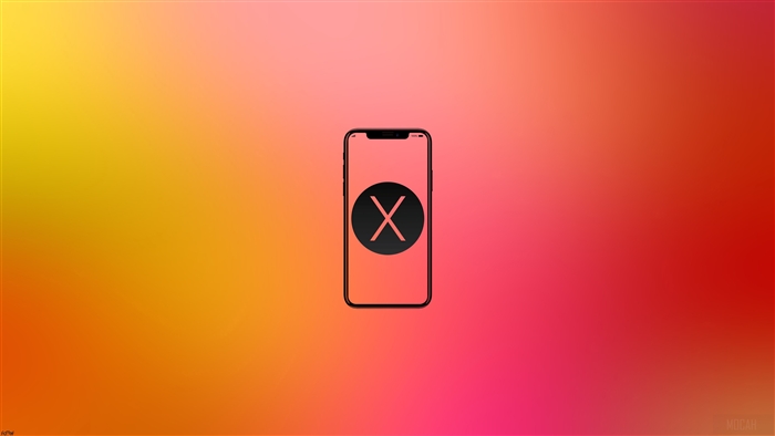 iPhone X with X symbol 4K