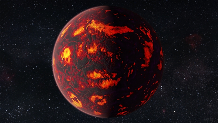 Burning Exoplanet in Space 4K