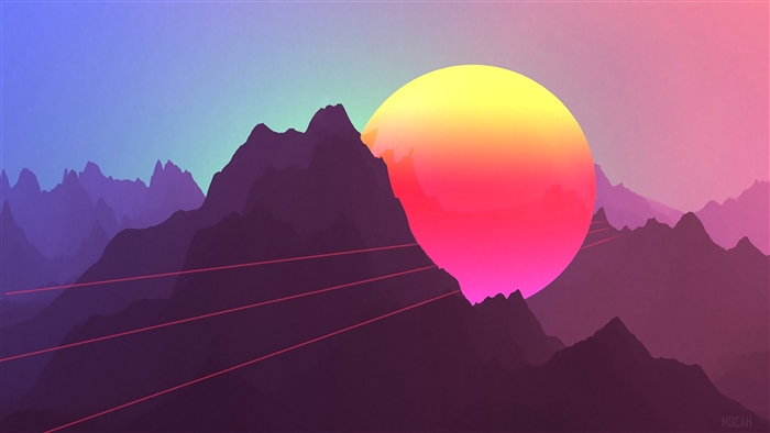 Retrowave 3 Dimensional Artwork 4K