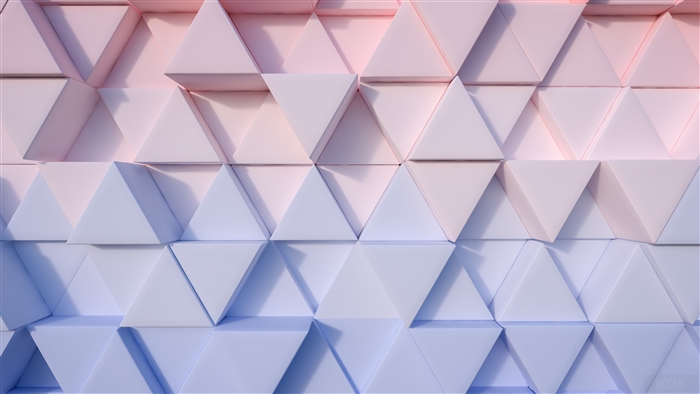 3D Pastel Triangle Pattern 4K
