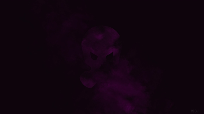 Skull with purple smoke 4K