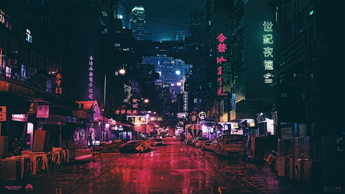 Cyberpunk Futuristic City Concept Art 4K