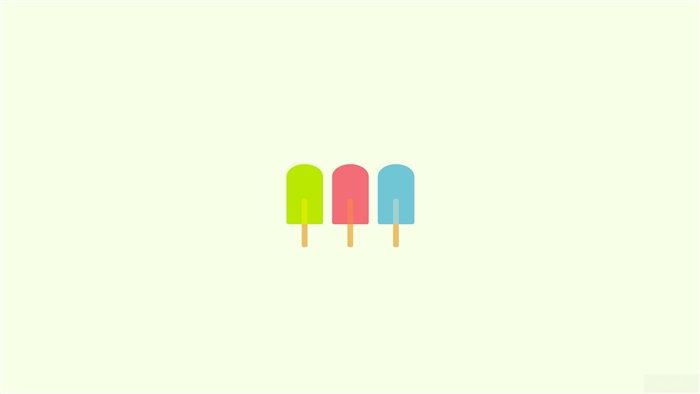 Three Popsicles Minimalist Art 4K