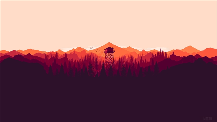 Fire Watch Tower in Mountain Forest 4K