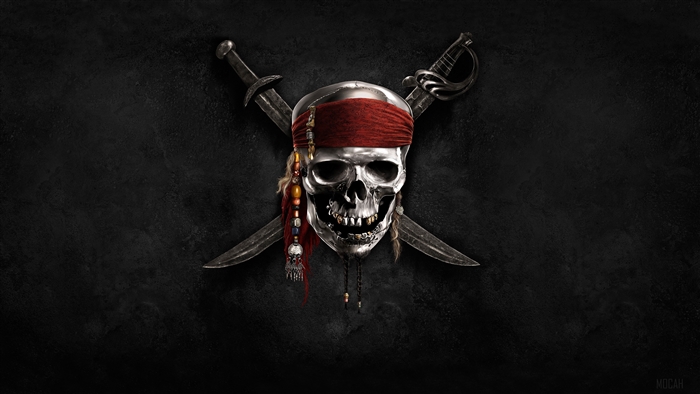 Pirate Skull with Crossed Swords 4K