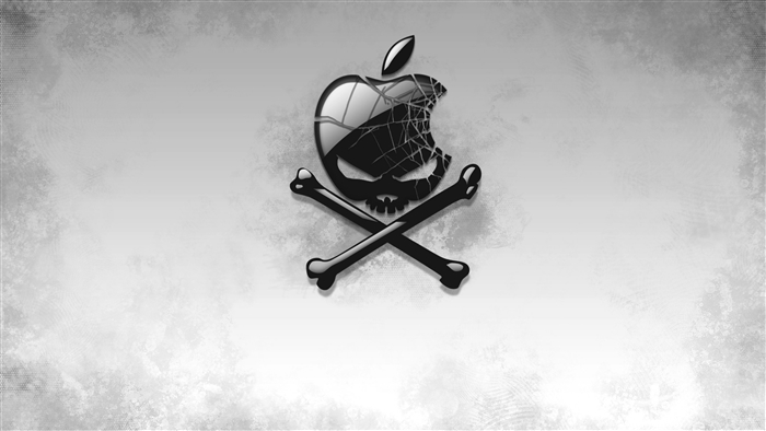 Apple Skull and Crossbones 4K