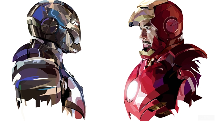 Iron Man and War Machine from Marvel Comics 4K