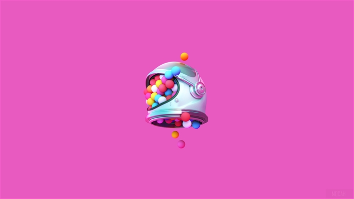 Astronaut Helmet Filled with Colorful Bubbles 4K