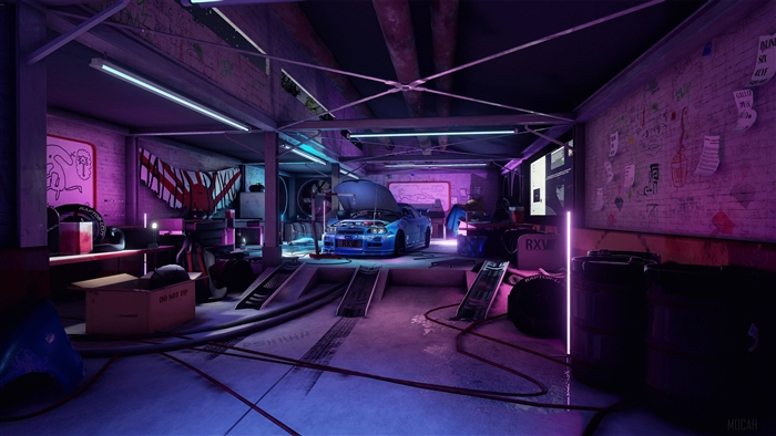 Custom Car Shop Art