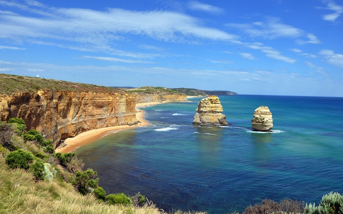 The Twelve Apostles rock formations on the Great Ocean Road