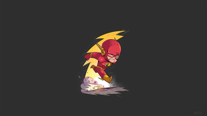 The Flash from DC Comics minimalism 4K