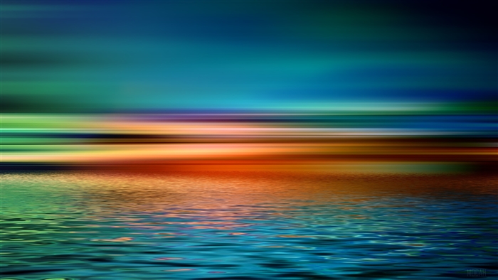 Colorful Abstract Sunset Over Water 4K