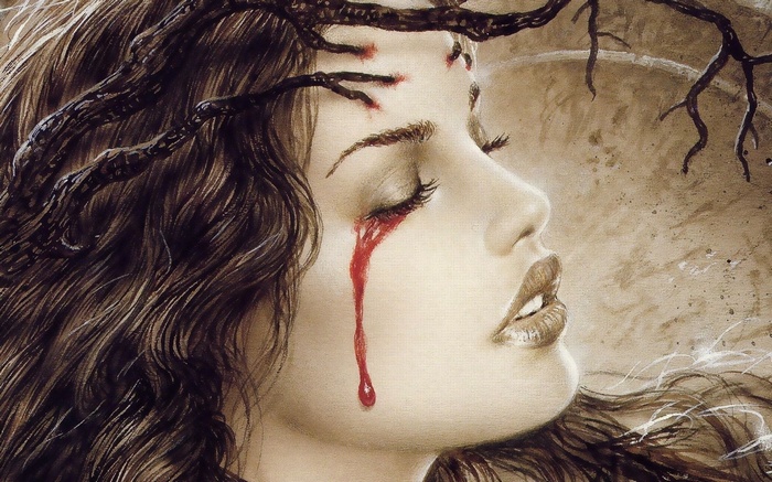 Painting of a woman with a crown of thorns