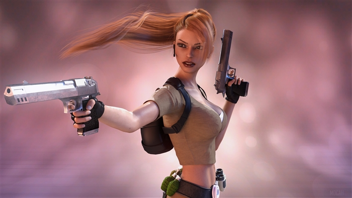 Lara Croft from Tomb Raider Artwork 4K