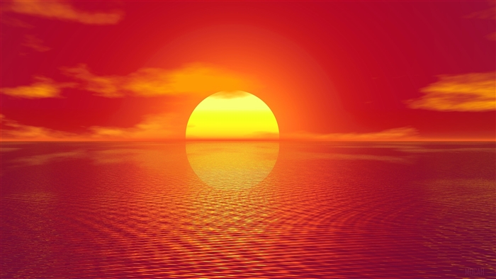 Sunset over the ocean