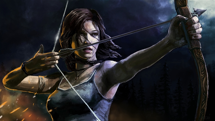 Lara Croft from Tomb Raider artwork 4K