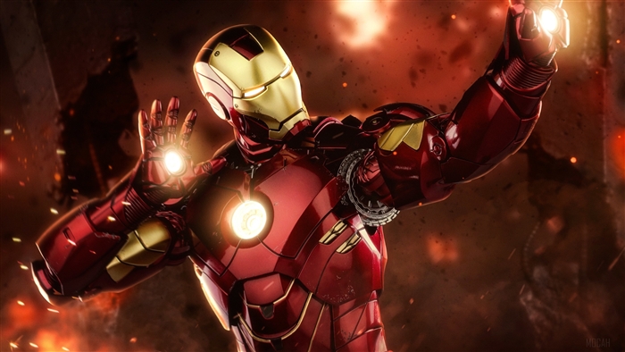 Iron Man Firing Lasers 4K