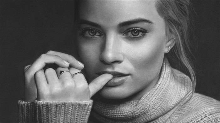 Margot Robbie Pencil Art
