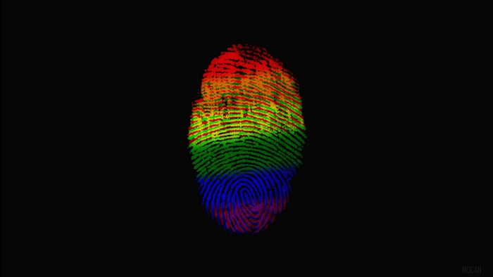Rainbow fingerprint imprint 4K