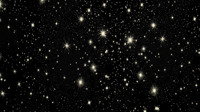 Starry night sky with glittering stars 4K