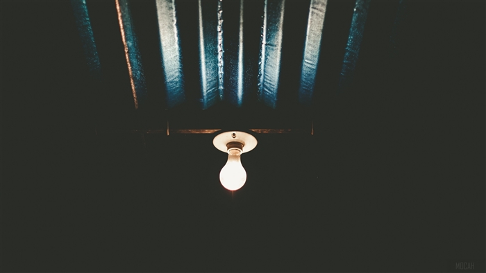 Light bulb hanging from ceiling