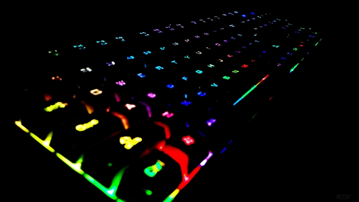Multicolored backlit keyboard