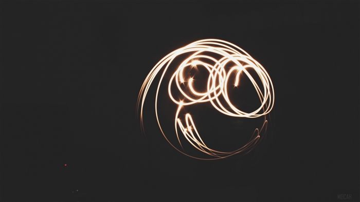 Light painting of a smiley face with glow effect 4K