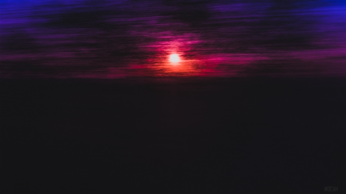 Blurry sunset over the horizon 4K