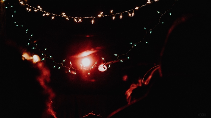 Garland of lights with glitter 4K