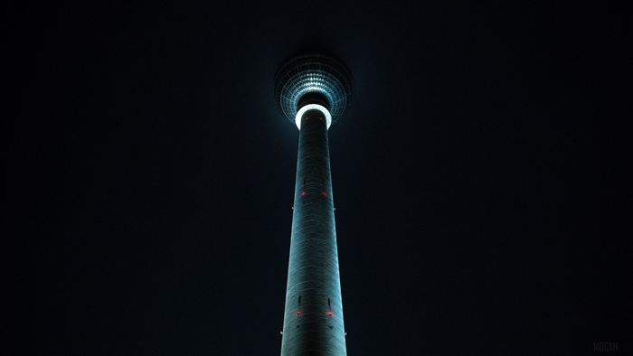 Berlin TV Tower at night, 4K