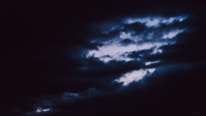 Dark clouds in the night sky 4K