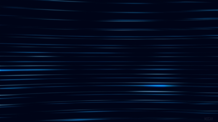Dark background with glowing blue horizontal lines 4K