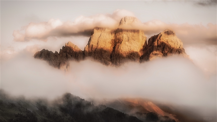 Monte Pelmo mountains in Dolomites, Italy 4K