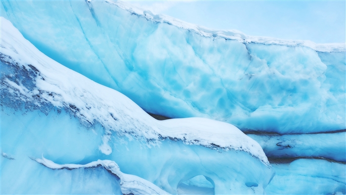 Glacier ice and snow surface 4K