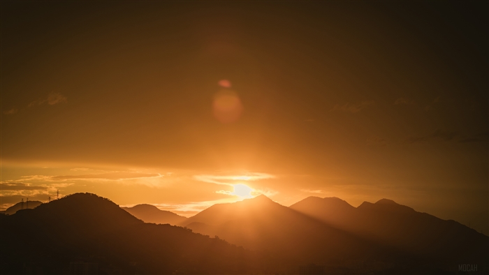 Mountain Range During Golden Hour