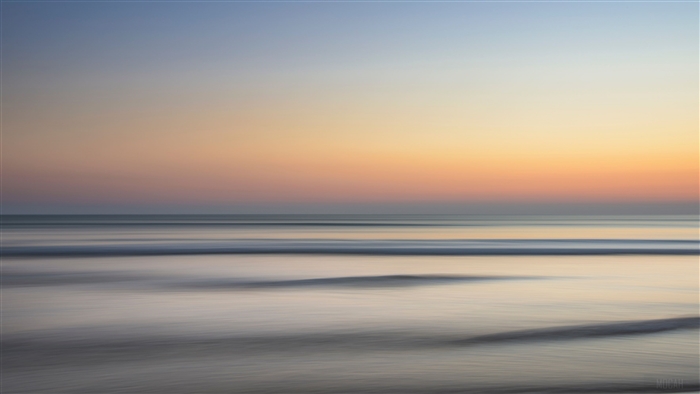 Ocean Horizon Sunset Wave Minimalism