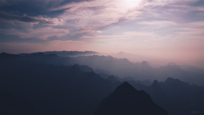 Pink Sky Mountains