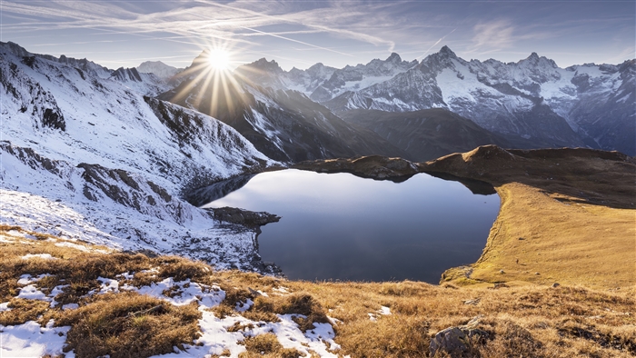 Tarn Lake in Mountains 4K