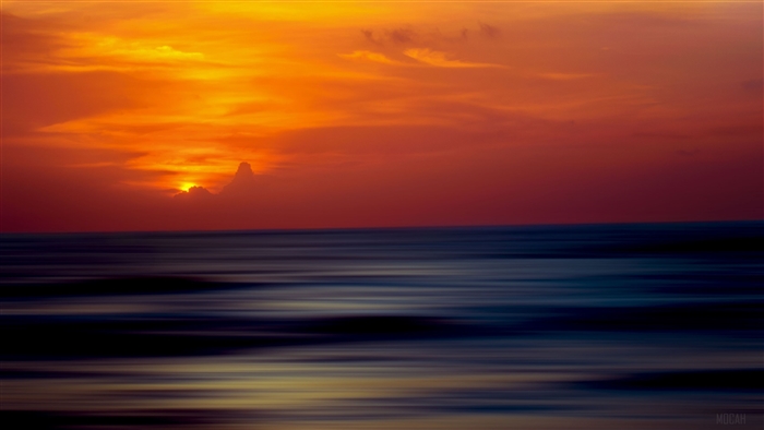 Ocean Sunset Ripple Effect 4k