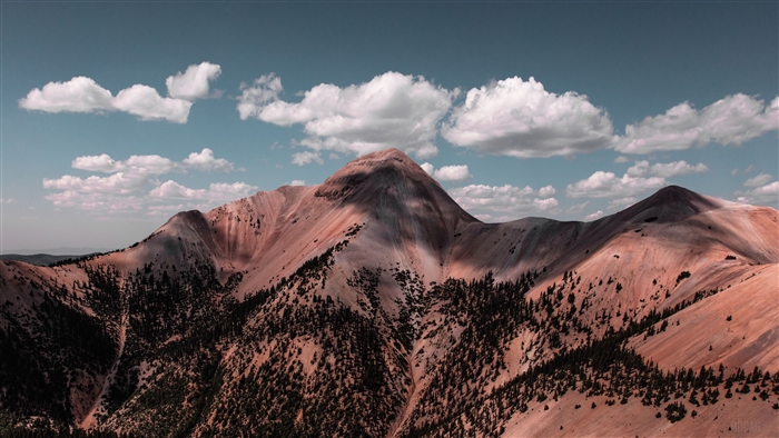 Mountain Range with Clouds 4K