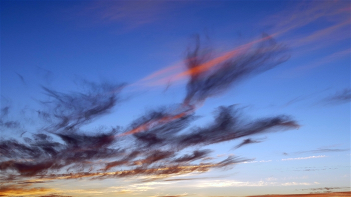 Sunset Sky with Wispy Clouds