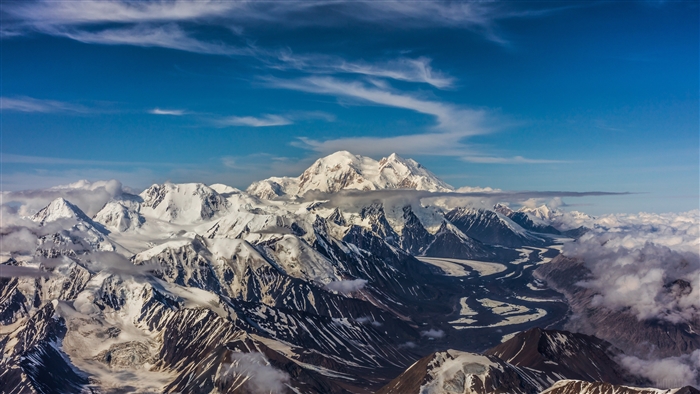 Snow Mountains Landscape Panoramic Clouds 4K