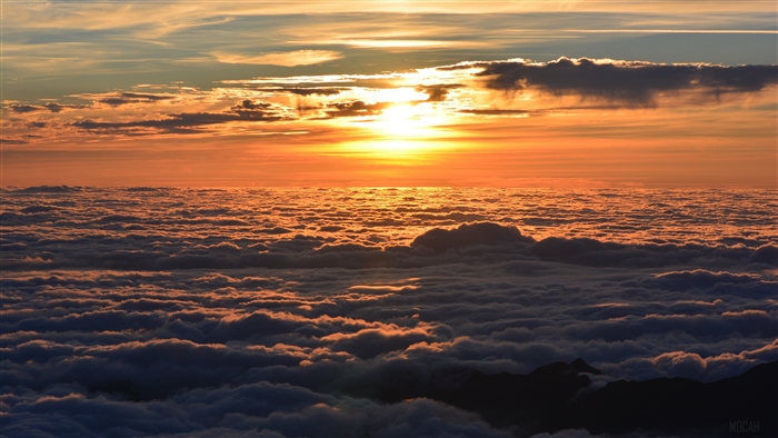 Sea of Clouds at Sunset 4K