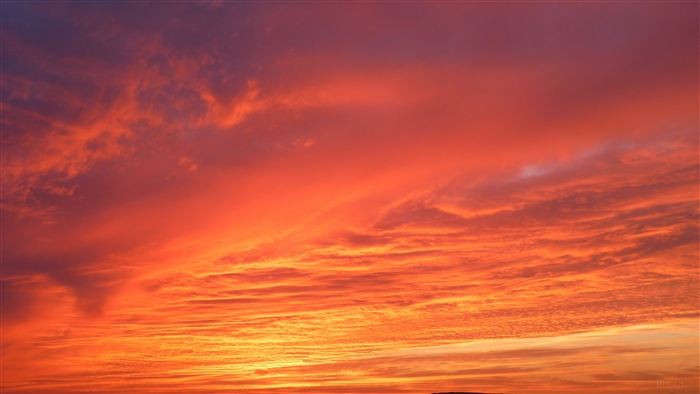 Red Sky Sunrise Landscape