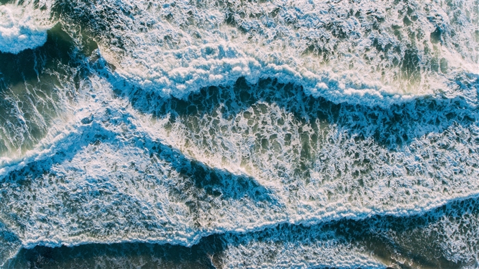 Aerial View of Ocean Waves