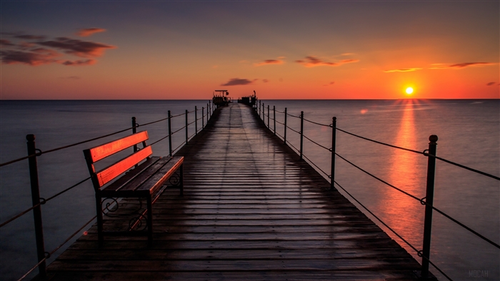 Pier Bench Sunset
