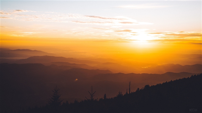 Sunrise over Blue Ridge Valley Mountains