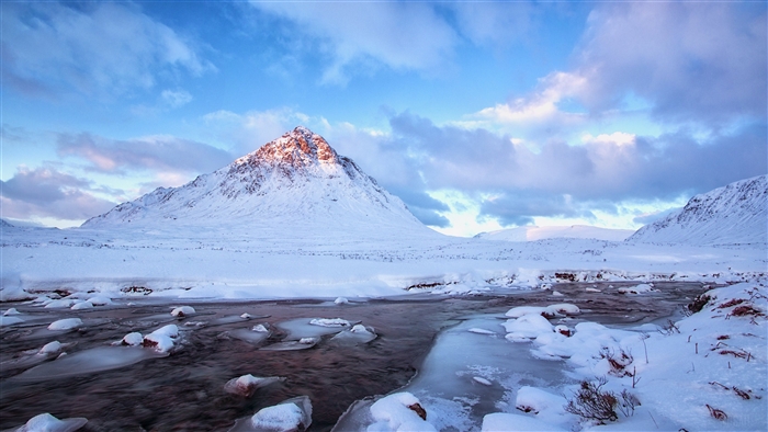 Snow Mountains Winter Scenery